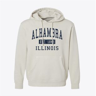 Alhambra Illinois Classic Established Pigment-Dyed Hoodie