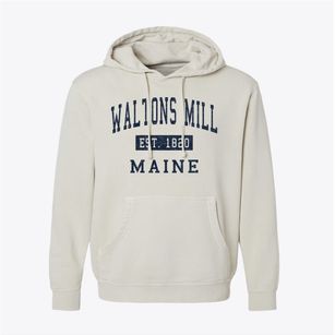 Waltons Mill Maine Classic Established Pigment-Dyed Hoodie