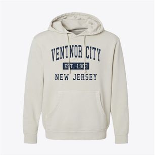 Ventnor City New Jersey Classic Established Pigment-Dyed Hoodie