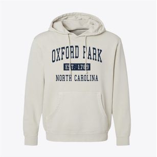 Oxford Park North Carolina Classic Established Pigment-Dyed Hoodie