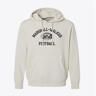 Marshall-walker High School Classic Football Pigment-Dyed Hoodie