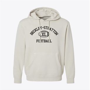 Beckley-stratton Junior High School Classic Football Pigment-Dyed Hoodie