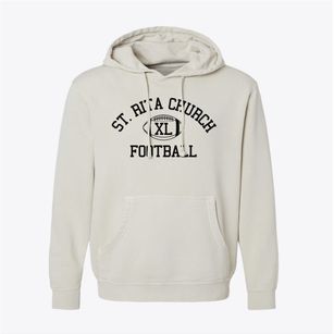 St. Rita Catholic Church Classic Football Pigment-Dyed Hoodie