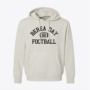Berea Baptist Day School Classic Football Pigment-Dyed Hoodie