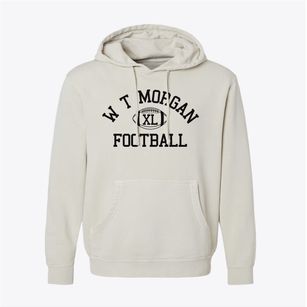 W T Morgan Magnet School Classic Football Pigment-Dyed Hoodie