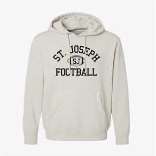Saint Joseph School Classic Football Pigment-Dyed Hoodie