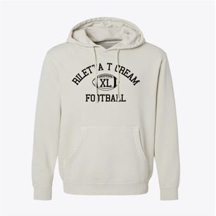 Riletta T Cream School Classic Football Pigment-Dyed Hoodie