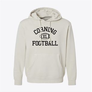Corning-painted Post High School Classic Football Pigment-Dyed Hoodie