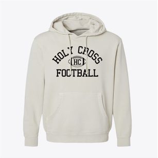 Holy Cross School Classic Football Pigment-Dyed Hoodie