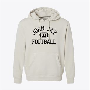 John Jay High School Classic Football Pigment-Dyed Hoodie