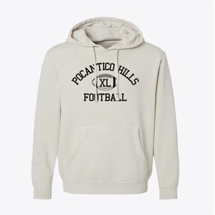 Pocantico Hills Central School Classic Football Pigment-Dyed Hoodie