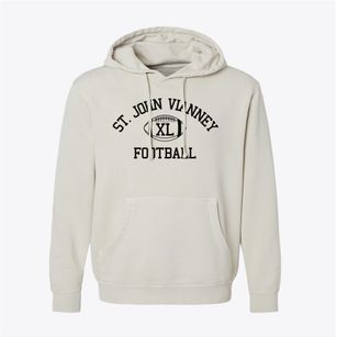 Saint John Vianney School Classic Football Pigment-Dyed Hoodie