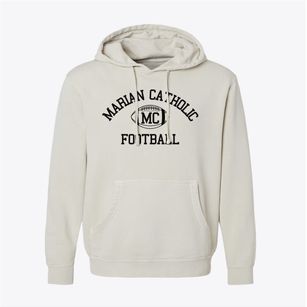 Marian Catholic High School Classic Football Pigment-Dyed Hoodie