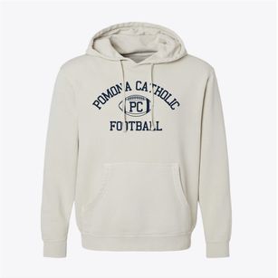Pomona Catholic High School Classic Football Pigment-Dyed Hoodie