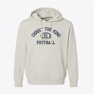 Christ The King School Classic Football Pigment-Dyed Hoodie