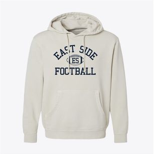 East Side Christian School Classic Football Pigment-Dyed Hoodie