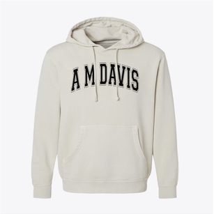 A M Davis Elementary School Varsity Arch Pigment-Dyed Hoodie