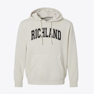 Richland High School Varsity Arch Pigment-Dyed Hoodie