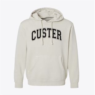 Custer High School Varsity Arch Pigment-Dyed Hoodie