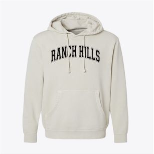 Ranch Hills Elementary School Varsity Arch Pigment-Dyed Hoodie