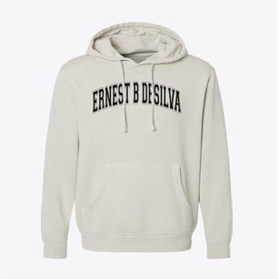 Ernest B Desilva Elementary School Varsity Arch Pigment-Dyed Hoodie
