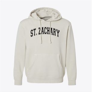 St Zachary Parish Varsity Arch Pigment-Dyed Hoodie