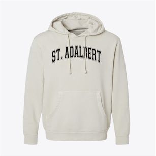 St. Adalbert Parish Varsity Arch Pigment-Dyed Hoodie