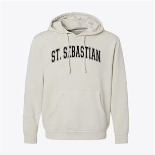 Saint Sebastian School Varsity Arch Pigment-Dyed Hoodie