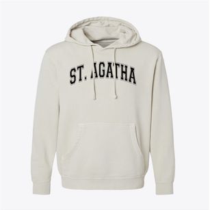 Saint Agatha School Varsity Arch Pigment-Dyed Hoodie