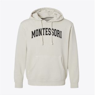 Montessori Children's School Varsity Arch Pigment-Dyed Hoodie