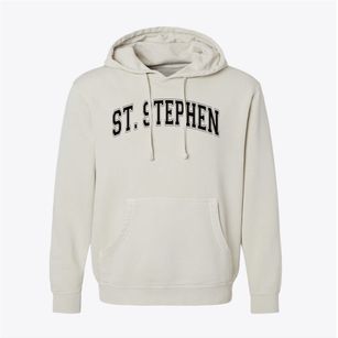 Saint Stephen School Varsity Arch Pigment-Dyed Hoodie