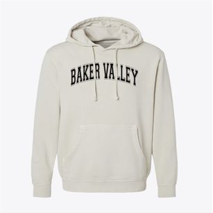 Baker Valley Christian School Varsity Arch Pigment-Dyed Hoodie