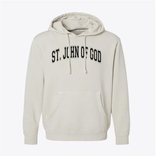 Saint John Of God School Varsity Arch Pigment-Dyed Hoodie