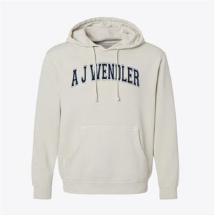 A J Wendler Middle School Varsity Arch Pigment-Dyed Hoodie