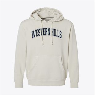Western Hills High School Varsity Arch Pigment-Dyed Hoodie