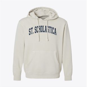 Saint Scholastica School Varsity Arch Pigment-Dyed Hoodie