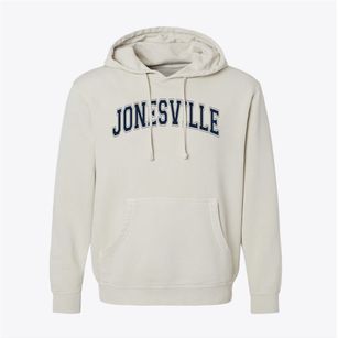 Jonesville High School Varsity Arch Pigment-Dyed Hoodie