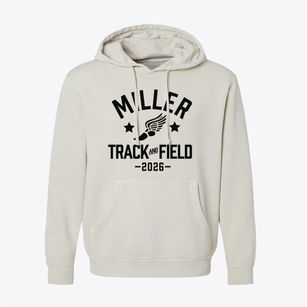 Miller Intermediate School Track and Field Pigment-Dyed Hoodie