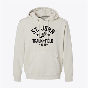 St John The Baptizer Parish Track and Field Pigment-Dyed Hoodie