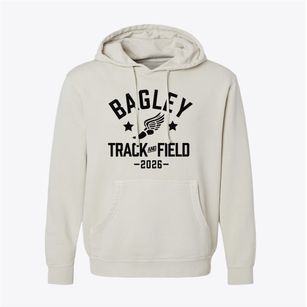 Bagley Elementary School Track and Field Pigment-Dyed Hoodie