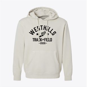 Westhills Elementary School Track and Field Pigment-Dyed Hoodie