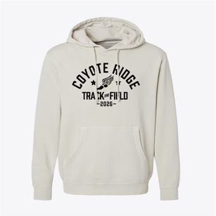 Coyote Ridge Elementary School Track and Field Pigment-Dyed Hoodie
