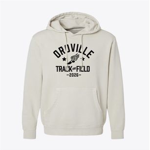 Oroville High School Track and Field Pigment-Dyed Hoodie