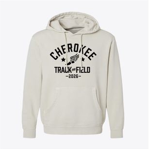 Cherokee Middle School Track and Field Pigment-Dyed Hoodie