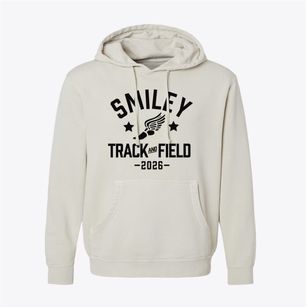 Smiley Middle School Track and Field Pigment-Dyed Hoodie