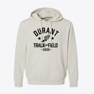 Durant High School Track and Field Pigment-Dyed Hoodie
