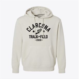 Clarcona Elementary School Track and Field Pigment-Dyed Hoodie