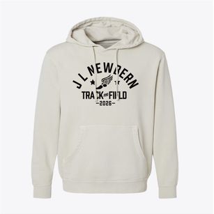 J L Newbern Middle School Track and Field Pigment-Dyed Hoodie