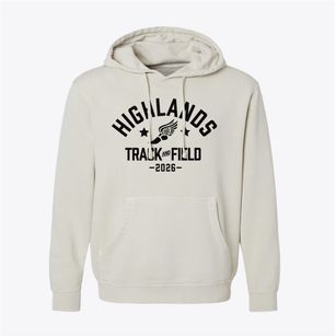 Highlands Elementary School Track and Field Pigment-Dyed Hoodie