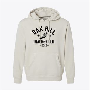 Oak Hill Elementary School Track and Field Pigment-Dyed Hoodie
